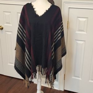 Distressed Free People Poncho